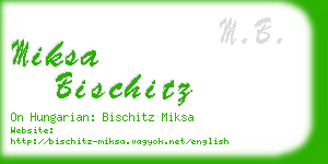 miksa bischitz business card